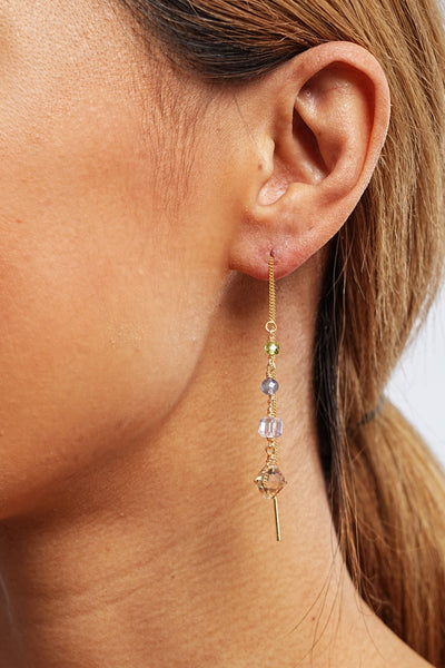 Anisa Gem Mix Threader Earrings