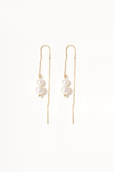 Bella Pearl Threader Earrings