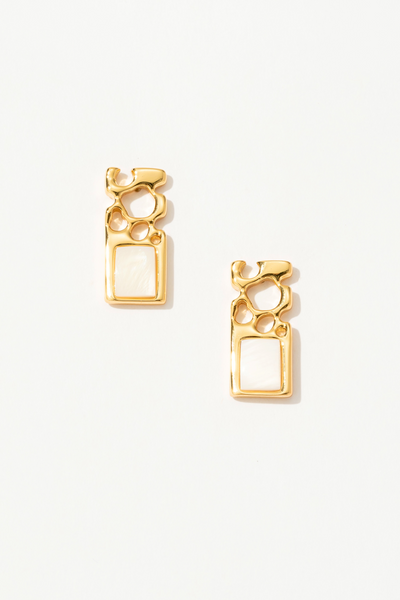 Carys White Stud Earrings