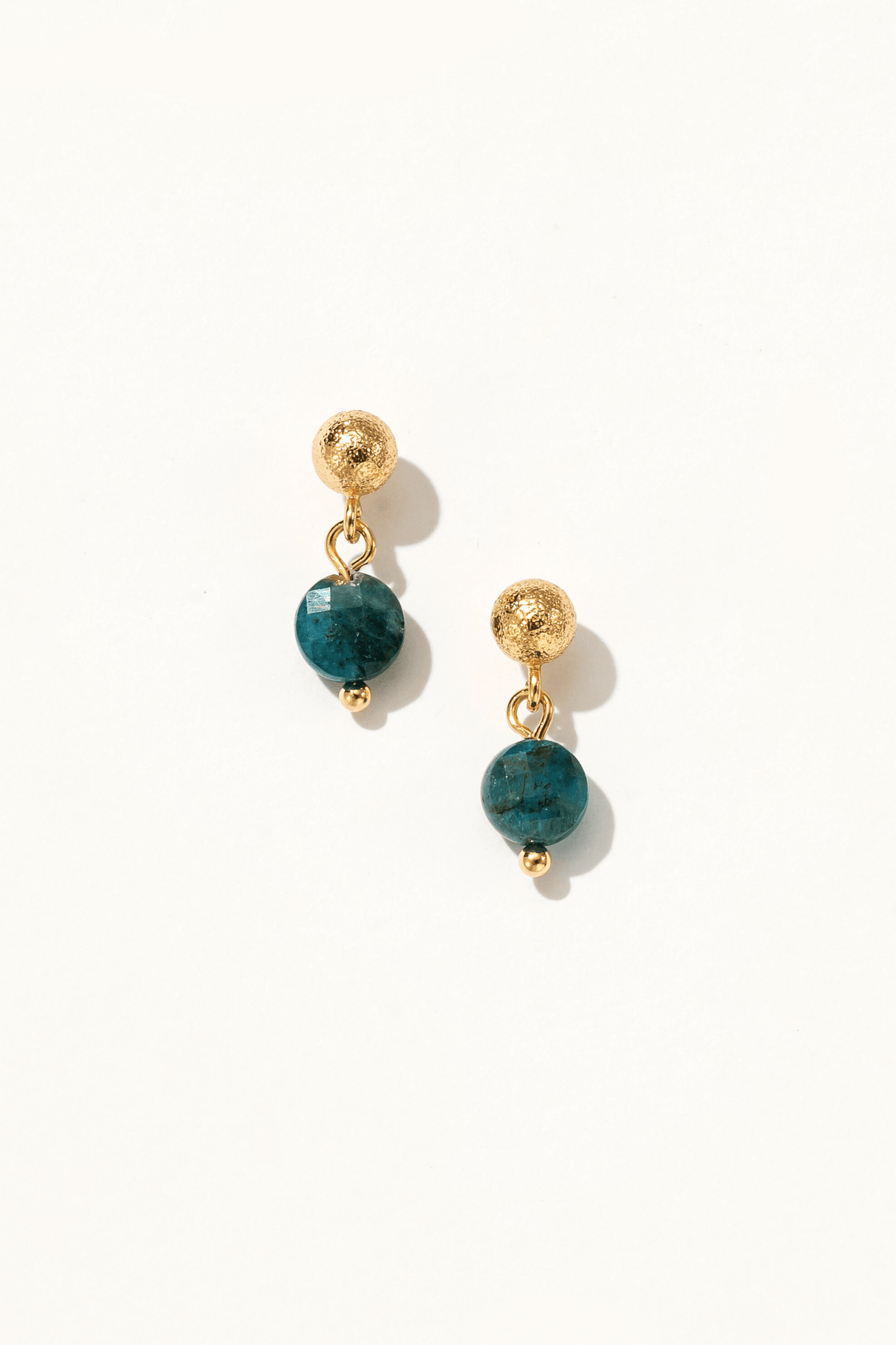 Classic Gem Tiny Drop Earrings Apatite