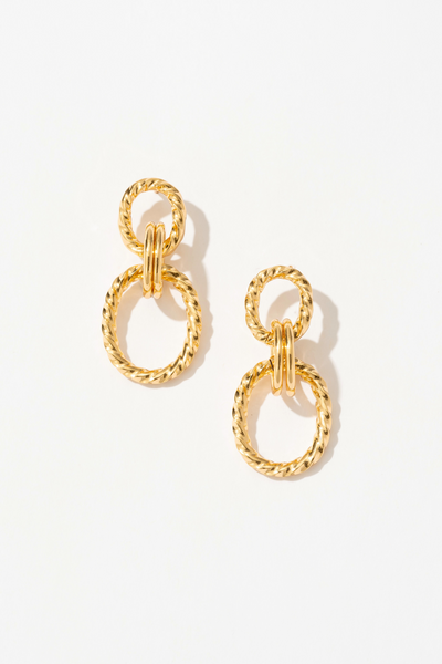 Cyra Trio Hoop Drop Earrings