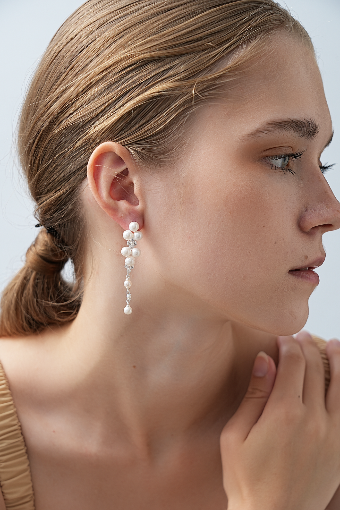 Aisling Silver Pearl Drop Earrings