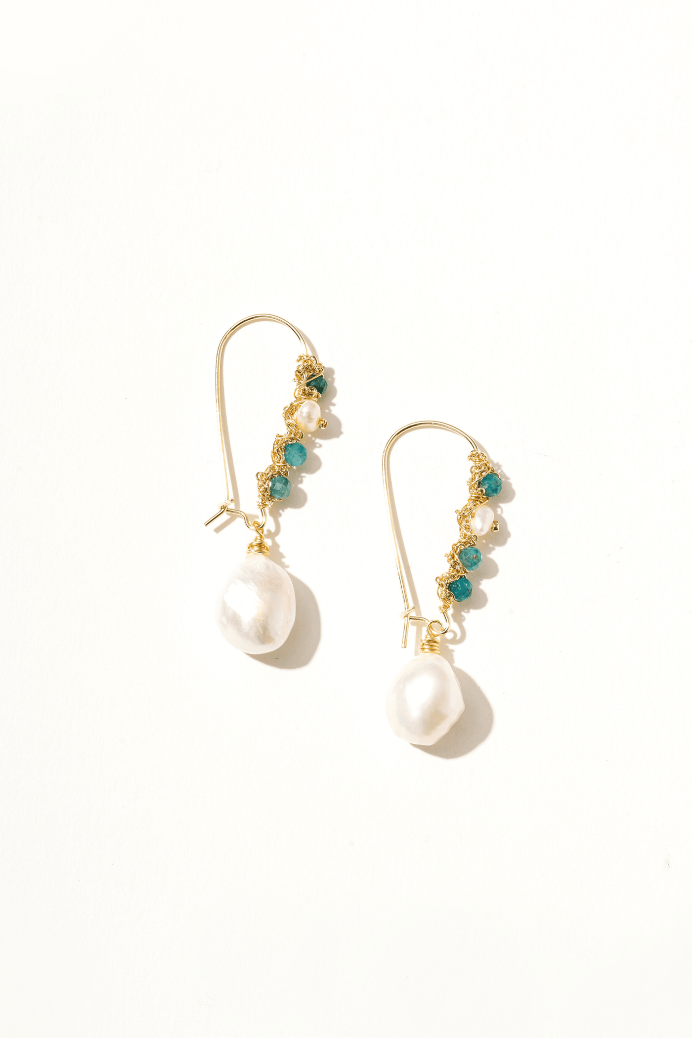 Ellarian Pearl & Gem Mix Drop Earrings