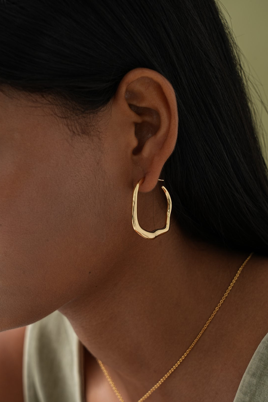 Ember Geometric Huggie Earrings