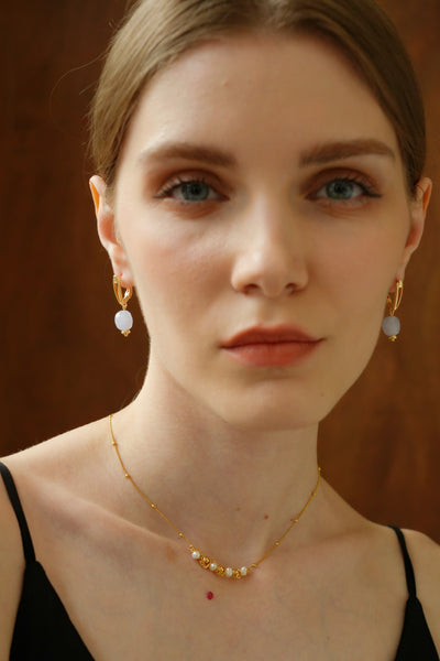 Evadne Agate Drop Earrings