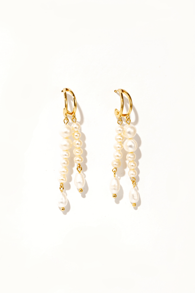 Evadne Waterfall Pearl Drop Earrings