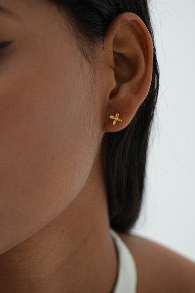 Gold Osmanthus Earrings