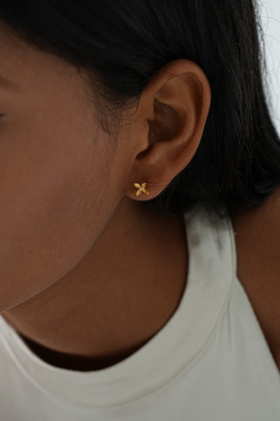 Gold Osmanthus Earrings