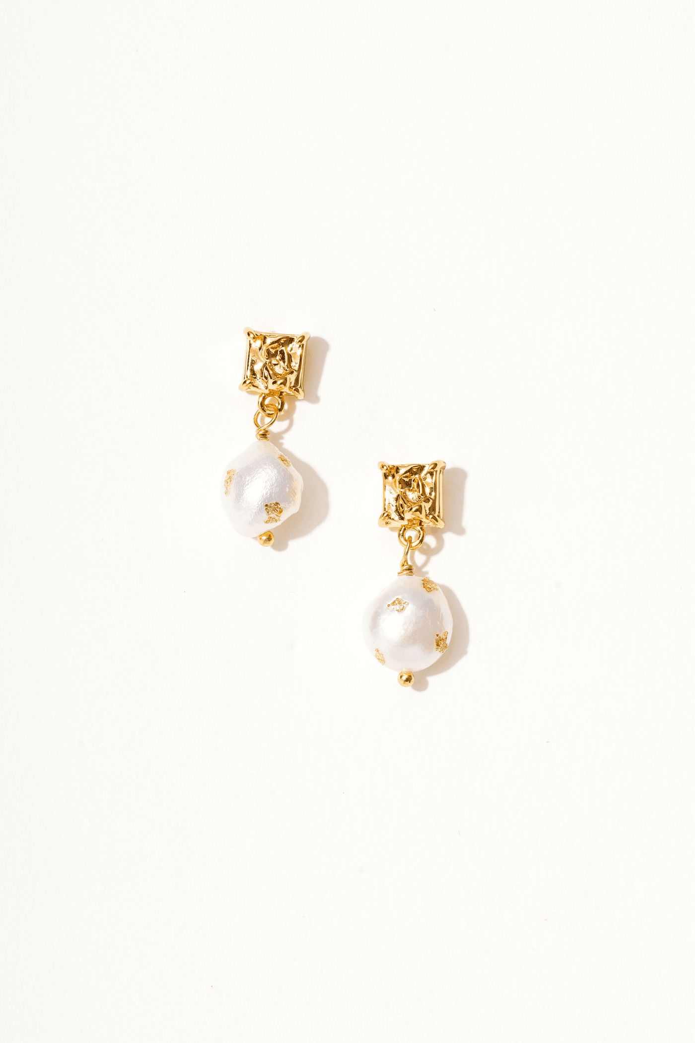 Hestia 18K Gold Pearl Drop Earrings