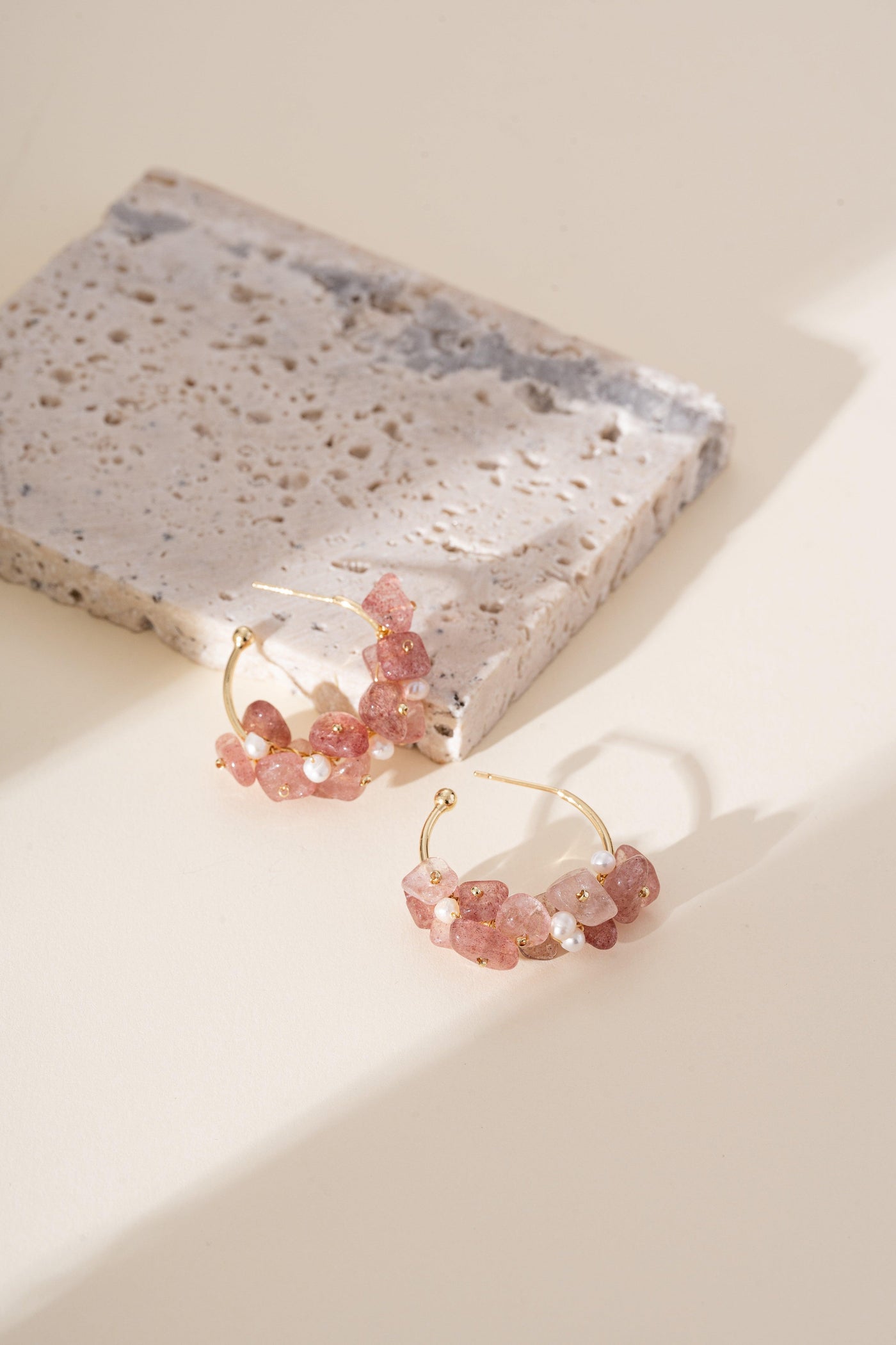 Isolara Strawberry Quartz Earrings