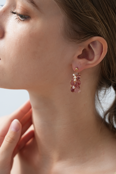 Isolara Strawberry Quartz Earrings