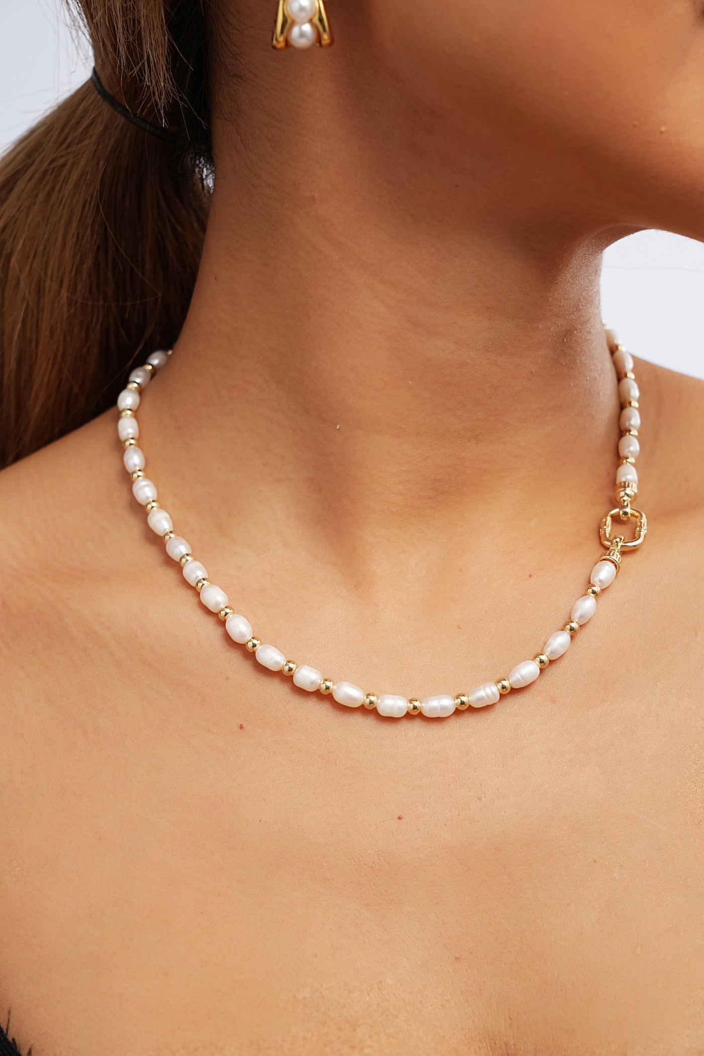 Jessamine Beaded Pearl Necklace