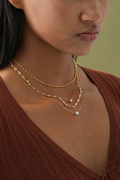 Braided Pearl Necklace