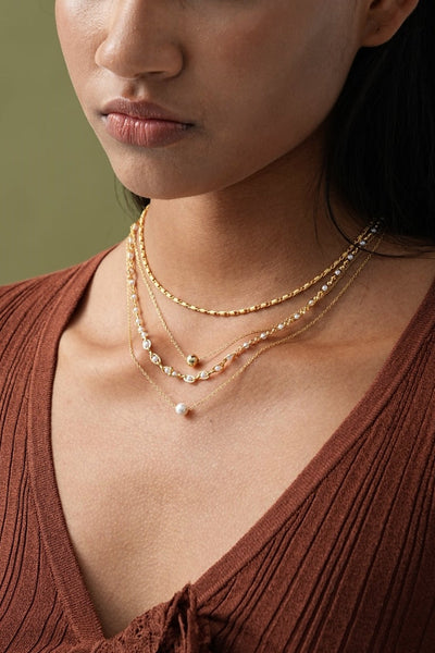 Yvaine Clavicle Gold Necklace