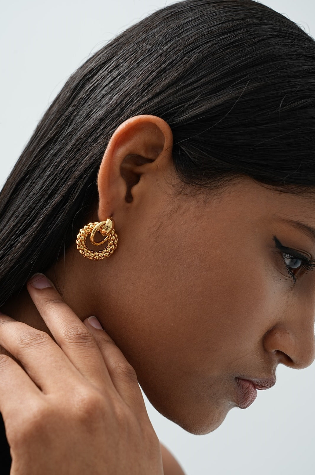 Kira French Twist Stud Earrings