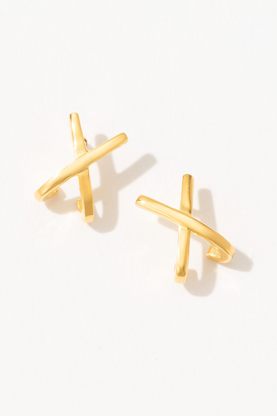 Liora X Gold Stud Earrings