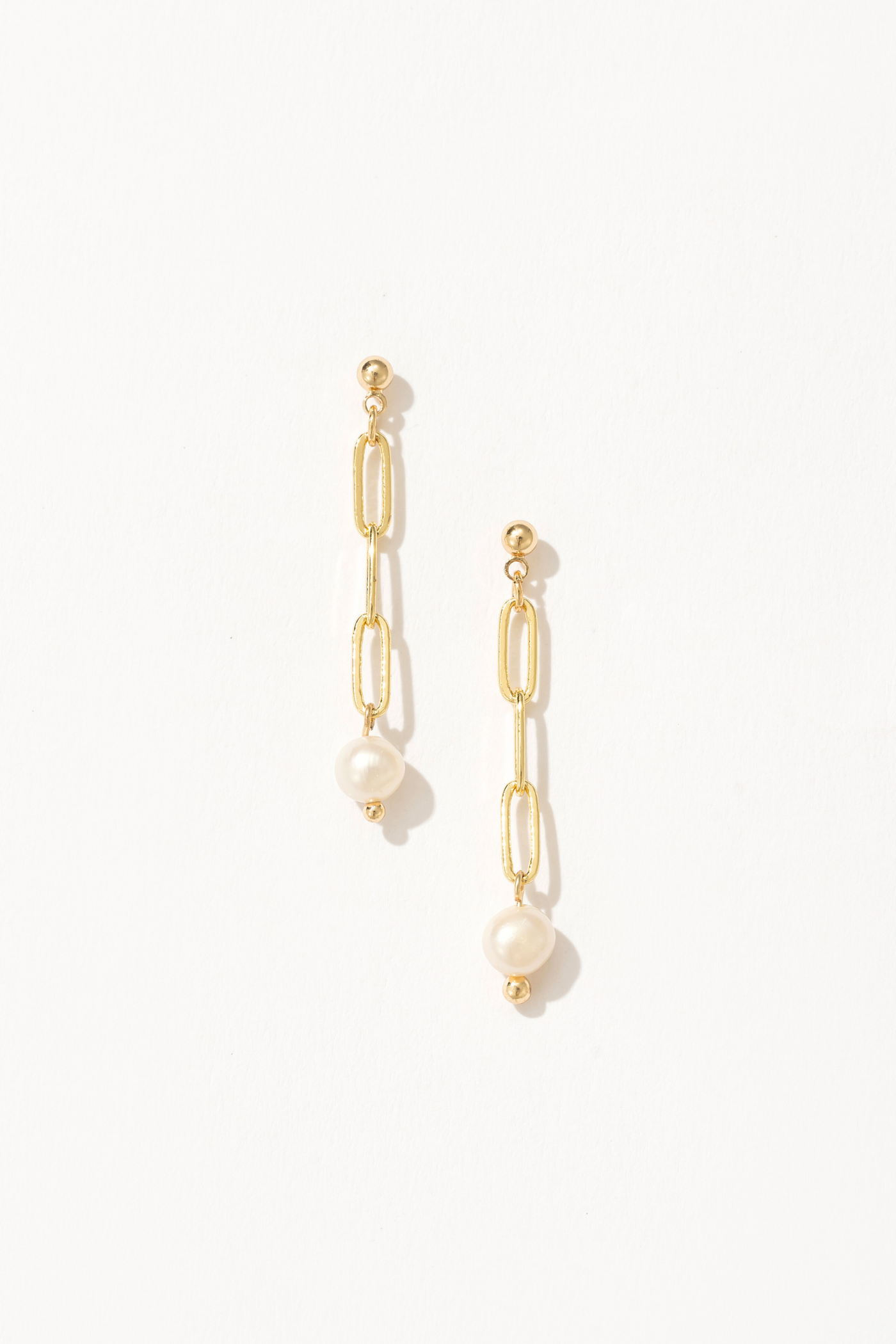 Luxe Chain Dangle Pearl Earrings