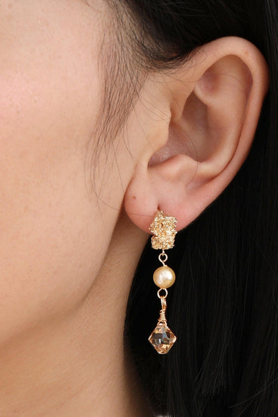 Marina Pearl with Crystal Drop Earrings