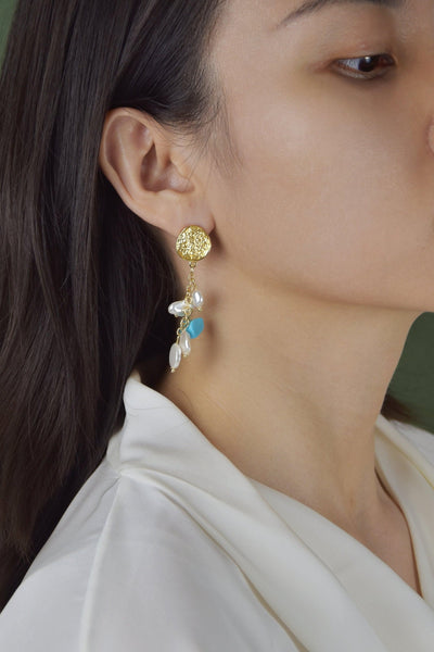 Mermaid's Lagoon Jewels 14k Gold Drop Earrings