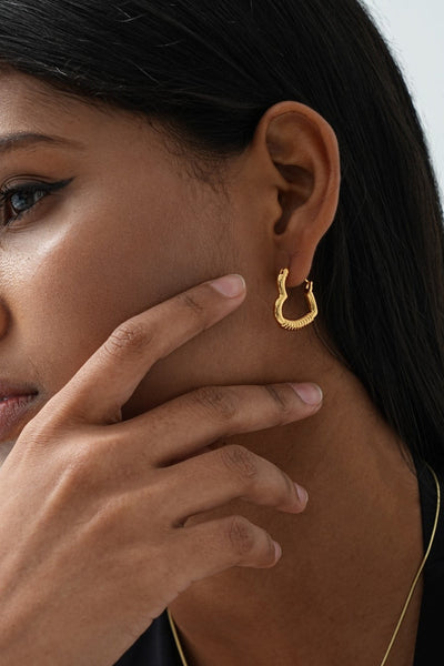 Naia Heart-Shaped Hoop Earrings