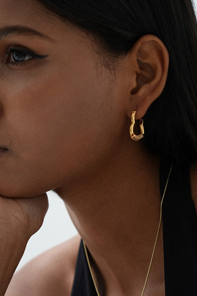 Naia Heart-Shaped Hoop Earrings