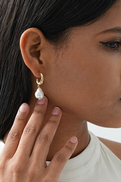 Nina Baroque Pearl Drop Earrings