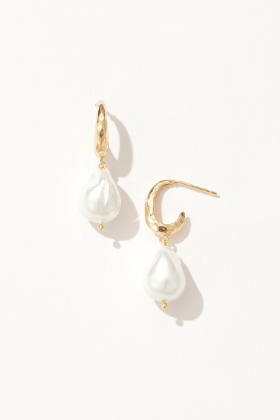 Nina Baroque Pearl Drop Earrings