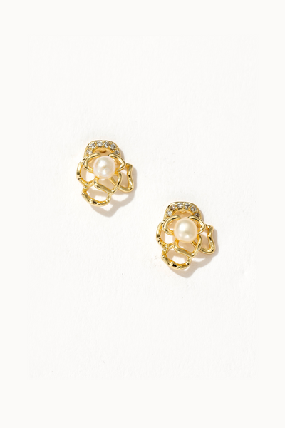 Orchid Pearl Stud Earrings