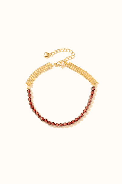 Ruby Woven Gold Bracelet