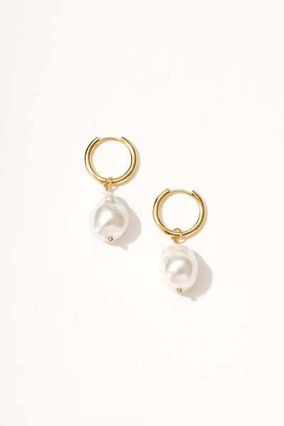 Timeless Pearl 14k Gold Drop Earrings