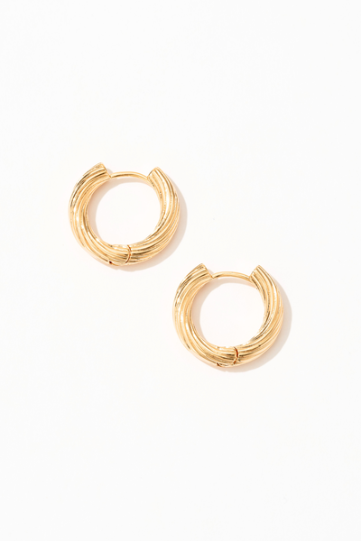 Valkyrie Twist Huggie Earrings