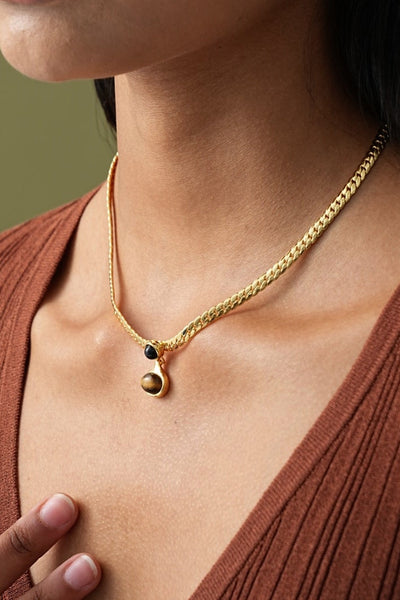 Verity Tiger's Eye Chain Necklace