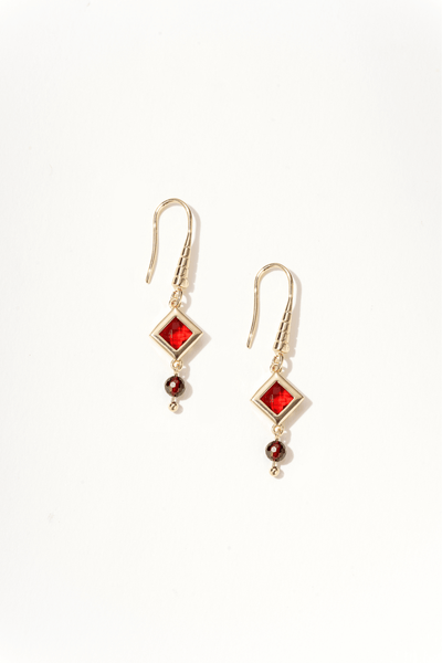 Victoria Ruby Drop Earrings