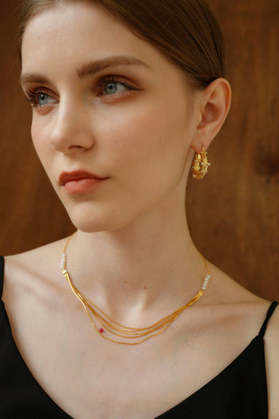 Vyrenia 18k Gold with Pearls Earrings