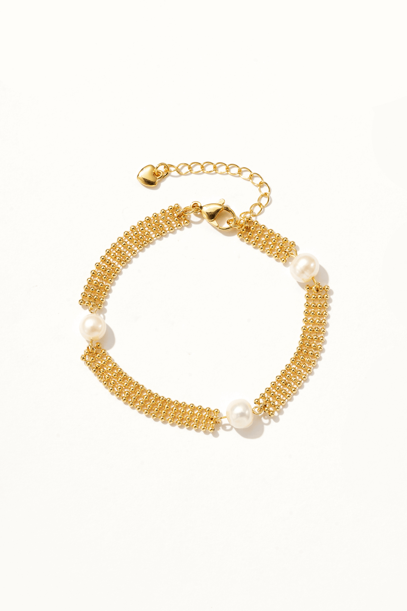 Woven Gold with Pearl Bracelet