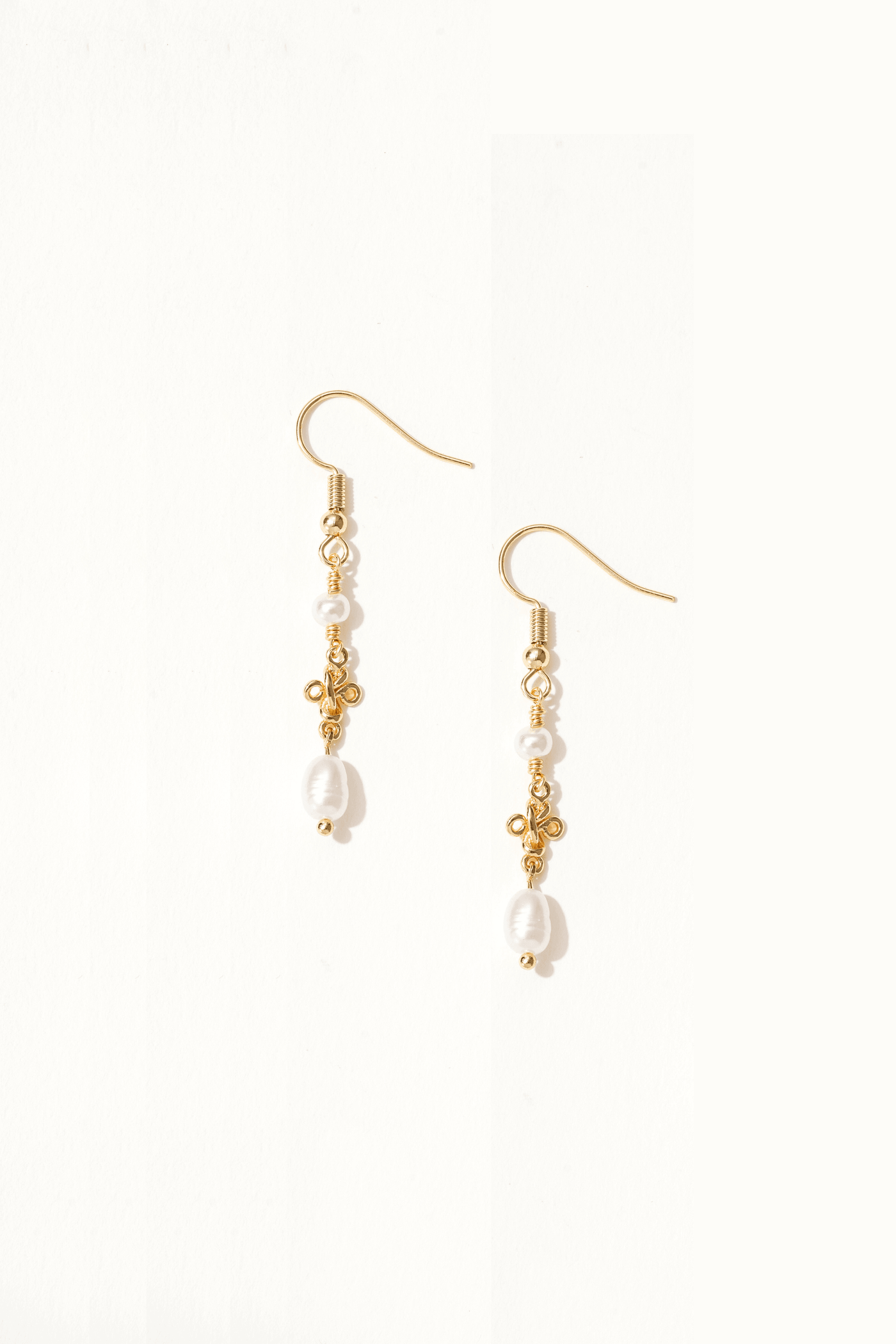 Yilan Knotted 18k Gold Pearl Drop Earrings