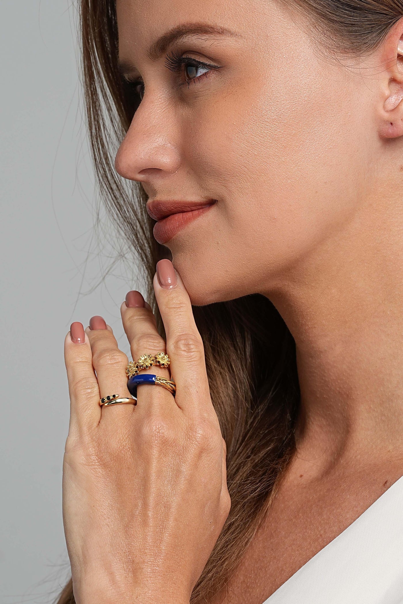 Florence Enamel Gold Ring