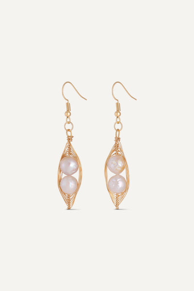 Pearlescent Freshwater Pearl Earrings