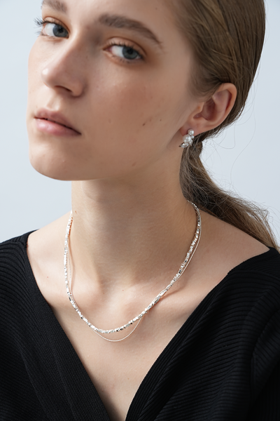 Silver Chain Layered Necklace